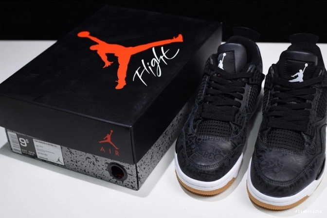 4 Black Retro Jordan Laser Air CI1184-001 0810